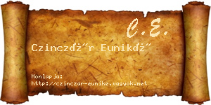 Czinczár Euniké névjegykártya